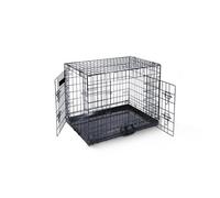Furdreams Heavy Duty Metal Dog Crate - 24-Inch, Folding Dog Cage With 2 Doors (Front & Side), Large Dog Crate With Chew-Resistant