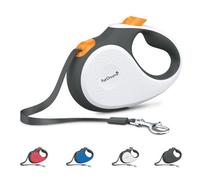 Furdreams Nylon Dog Lead - 5M (15Kg/33Lbs), Retractable Dog Lead With Lock Button