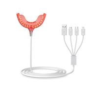 FUREIN SMILE Red Light Therapy for Gums, Toothache Relief, 32 LED Periodontal Light,with adapters for USB/C iPhone, and Android from (White)