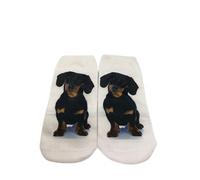 FUREVER GIFTS Dachshund Sausage Dog Unisex Trainer Socks One Size Polyester 1 Pair