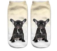 FUREVER GIFTS French Bulldog Dog Unisex Trainer Socks One Size Polyester 1 Pair