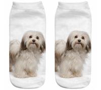 FUREVER GIFTS Havanese Dog Unisex Trainer Socks One Size Polyester 1 Pair