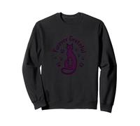 Furever Grateful Cat Paw Print Design for Pet Lovers Sweatshirt, Adult Unisex, Black, M