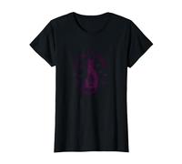 Furever Grateful Cat Paw Print Design for Pet Lovers T-Shirt, Women, Black, M