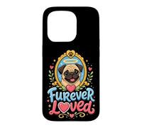 Furever Loved Pug Memorial Rainbow Bridge Case for iPhone 15 Pro