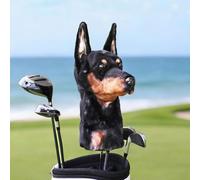 FureverClone Realistic Doberman Golf Club Head Cover - Tailored for 460CC/450CC/440CC Driver Clubs