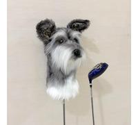 FurEverClone Schnauzer Dog Golf Club Head Covers - Funny Animal Headcovers for Clubs with Plush Protection for Drivers & Woods | Golf Gifts for Men Women Dog Lovers