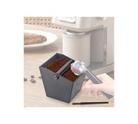 Furforstk Coffee Knock Box 800ml sage Knock Box with Coffee Brush Coffee Grounds Knock Box with Removable Knock Lever Barista Accessories Black Coffee Machine Accessories, Coffee bin