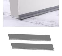 Furforstk Draft Excluder for Doors, 2 Pcs Door Draft Excluder, Door Sealing Strip, Energy Saving, Doors Strip Also Ideal as Sound Insulation, Blocking Cold and Hot Air, Grey