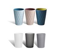 Furforstk toothbrush cup 6 Pieces bathroom cup Stackable bathroom tumbler, toothbrush pot for Travel Camping Bathroom Neat Bathroom Accessories