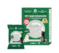 FURGONE by Seedshub Upgarded Pet Hair Dissolver Pro Washing Machine Cleaner Powder, Deep Cleaning Pet Bedding,100g, 4 Sachets, Dog Cat Hair | Stain | Odors Remover for Laundry, No More Fur