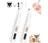 Furgroom Electric Pet Fur Trimmer, Waterproof Pet Micro Precision Trimmer, Waterproof Rechargeable Pet Shaver, Dog Trimmer with Led Light, Precision Trimming, Perfect for Pet's Paws, Face (2)