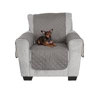 Furhaven Chair Slipcover Water-Resistant Reversible Two-Tone Furniture Protector Cover - Gray/Mist, Chair