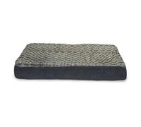Furhaven Cooling Gel Dog Bed for Large/Medium Dogs w/Removable Washable Cover, For Dogs Up to 55 lbs - Ultra Plush Faux Fur & Suede Mattress - Gray, Large