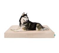FurHaven Jumbo Plus Cooling Gel Dog Bed - Indoor/Outdoor Water-Resistant Orthopedic Mattress Pet Bed, Removable Washable Cover, Biscuit