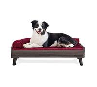 Furhaven Large Mid-Century Modern Style Elevated Dog Bed Frame - Gray Wash, Large