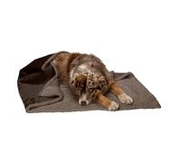 Furhaven Large Waterproof & Self-Warming Soft-Edged Terry & Sherpa Dog Blanket, Washable - Espresso, Large