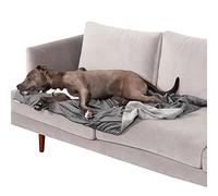 Furhaven Large Waterproof Two-Tone Luxe Velvet Dog Blanket, Washable - Granite Gray, Large