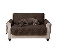 Furhaven Loveseat Slipcover Water-Resistant Reversible Two-Tone Furniture Protector Cover - Espresso/Clay, Loveseat