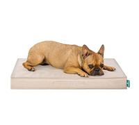 FurHaven Medium Cooling Gel Dog Bed - Indoor/Outdoor Water-Resistant Orthopedic Mattress Pet Bed, Removable Washable Cover, Biscuit