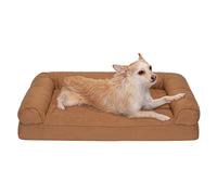 Furhaven Medium Orthopedic Dog Bed Quilted Sofa-Style w/Removable Washable Cover - Toasted Brown, Medium