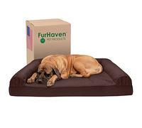 FurHaven Quilted Sofa-Style Cooling Gel Foam Dog Bed - Coffee, Jumbo Plus (XX-Large)