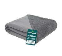 FurHaven Replacement Dog Bed Cover Plush & Suede Sofa-Style, Machine Washable - Gray, Jumbo Plus (XX-Large)