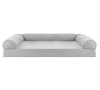 FurHaven Replacement Dog Bed Cover Quilted Sofa-Style Dog Mat, Machine Washable - Silver Gray, Jumbo (X-Large)
