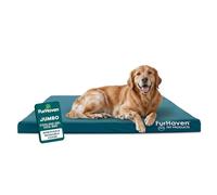 FurHaven Water-Resistant Cooling Gel Dog Bed for Large Dogs w/Removable Washable Cover, For Dogs Up to 95 lbs - Indoor/Outdoor Logo Print Oxford Polycanvas Mattress - Deep Lagoon, Jumbo/XL