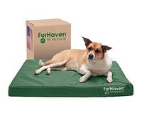 FurHaven Water-Resistant Cooling Gel Dog Bed for Large/Medium Dogs w/Removable Washable Cover, For Dogs Up to 55 lbs - Indoor/Outdoor Logo Print Oxford Polycanvas Mattress - Forest, Large