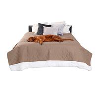 Furhaven XL/King Size Waterproof & Non Slip Quilted Twill Mattress Furniture Protector Cover, Washable - Brownstone, Jumbo/King Size