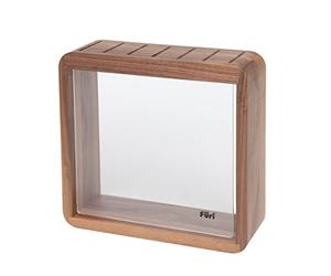 Furi Pro Vault Knife Block with Acrylic Viewing Panel, 7 Universal Slots, organise Your Knives in The Positions That Suit You Best, Anti-Slip feet for a Secure Hold, Designed in Australia