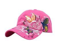 Furies Baseball Cap Women's Hat Butterfly Embroidery Baseball Cap Duck Cap Fashion Trend Sun Visor Pink