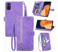 Furiet Compatible with OnePlus 9 Pro One Plus 9Pro 5G Wallet Case with Wrist Strap Lanyard and Leather Flip Card Holder Stand Cell Phone Cover for On 1Plus 1 + Plus9 1+ Pro Nine Women Purple
