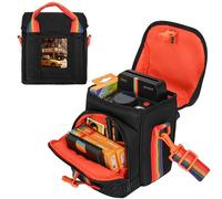 FURIMETY Accordion Camera Carrying Case Compatible with Polaroid Now 3rd/2nd Instant Camera, Sling Camera Bag with Easy Photo Window, Black