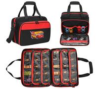 FURIMETY Monster Trucks Carrying Case Compatible with Monster Jam with Shoulder Strap, Monster Truck Storage Bag Holding 34 1:64 Scale Toy Cars for Hot Wheels, Car Toys Storage Case, Black, Bag Only