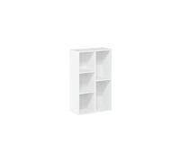 Furinno 5-Cube Reversible Open Shelf Bookcase, Wood, White, one size,11069WH