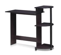 Furinno COMPACT Desk, Gaming Desk, Computer Desk, Office Desk, Dark Walnut
