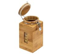 Furinno DaPur Bamboo Tight Canister, FK8960, Wood, Natural, tall