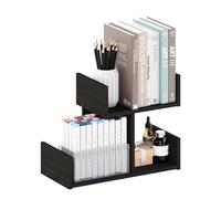 Furinno Desktop Storage Organizer, Engineered Wood, Espresso, 3 compartments