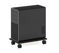 Furinno Econ Home Office Under Desk CPU/Printer Holder with Wheels, Espresso