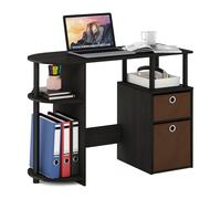 Walplus Furinno Jaya Simplistic Computer Study Desk With Bin Drawers, Espresso