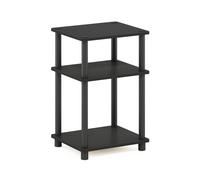 Walplus Furinno Just 3-Tier Turn-N-Tube End Table, Americano/black