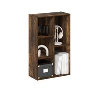 Furinno LUDER 5-Cube Tool-Free Assembly Bookcase, Amber Pine | 23.9 x 50 x 80 cm Bookshelf, Open Shelves, for Living Room, Bedroom, Home Office