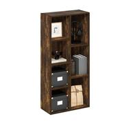 Furinno LUDER 7-Cube Bookcase, Book Shelf, Bookshelf, Amber Pine
