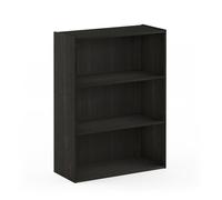 Furinno PASIR Book Shelf, 3-Tier Bookshelf, Storage Shelves Bookcase, Espresso