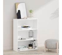 Furinno PASIR Book Shelf, 3-Tier Bookshelf, Storage Shelves Bookcase,Plain White