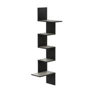 Furinno ROSSI Corner Floating Shelves for Wall, Corner Wall Shelf, French Oak