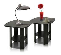 Furinno SIMPLE DESIGN Side Table Set of 2, End Table, Night Stand, Espresso