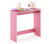Furinno SIMPLISTIC Small Desk, Gaming Desk, Computer Desk, Office Desk, Pink